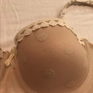 E by Eloise Anthropologie Bra Dots & Crochet 36C